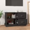 Stylish Black TV Cabinet | 73x35.5 cm Engineered Wood