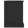 Stylish Black TV Cabinet | 73x35.5 cm Engineered Wood