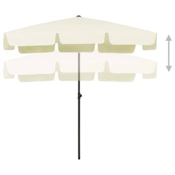 Beach Umbrella Sand Yellow 200x125 cm - UV Protection