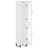 Stylish Highboard in White - Engineered Wood (34.5x34x180 cm)