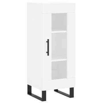 Stylish Highboard in White - Engineered Wood (34.5x34x180 cm)