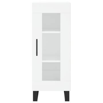 Stylish Highboard in White - Engineered Wood (34.5x34x180 cm)