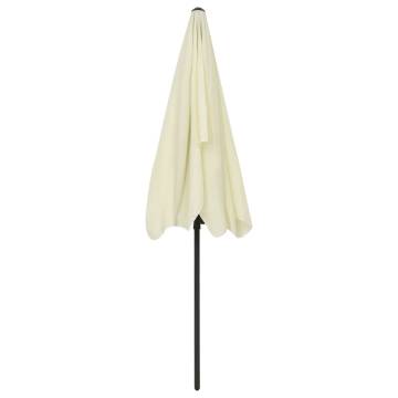 Beach Umbrella Sand Yellow 200x125 cm - UV Protection