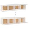 Stylish White Wall Cabinets - 2 pcs Solid Pine | Hipomarket