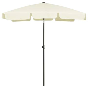 Beach Umbrella Sand Yellow - UV Protected 180x120 cm