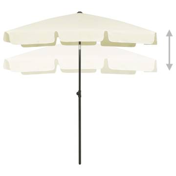 Beach Umbrella Sand Yellow - UV Protected 180x120 cm