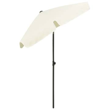 Beach Umbrella Sand Yellow - UV Protected 180x120 cm