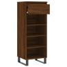 Elegant Brown Oak Shoe Cabinet - 40x36x105 cm | HipoMarket