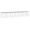 Light Grey Chicken Cage with Roof | Galvanised Steel 603x98x90 cm