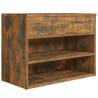 Shoe Bench Smoked Oak - Stylish Storage & Seating - HipoMarket