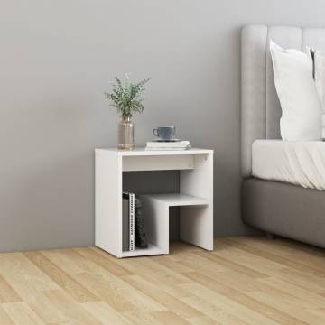 Stylish Bed Cabinet White - 40x30x40 cm Engineered Wood