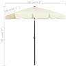 Beach Umbrella Sand Yellow - UV Protected 180x120 cm