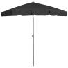 Beach Umbrella Black 180x120 cm - UV Protective & Stylish