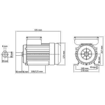 Single Phase Electric Motor 1.5kW/2HP - High Performance & Reliable