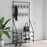 Clothes Rack with Shoe Storage Grey Sonoma 90x34x184 cm Colour grey sonoma Size 90 x 34 x 184 cm Quantity in Package 1 Number of 