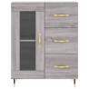 Highboard Grey Sonoma - Stylish Engineered Wood Storage 69.5x34x180cm