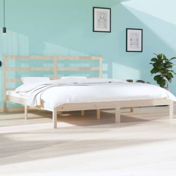 Super King Size Solid Wood Pine Bed Frame - 180x200 cm