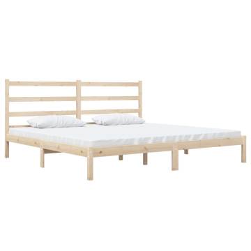 Super King Size Solid Wood Pine Bed Frame - 180x200 cm