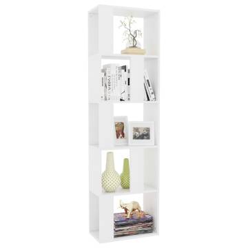 Book Cabinet/Room Divider - White 45x24x159 cm | Hipo Market