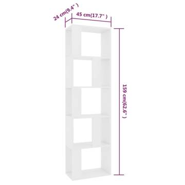 Book Cabinet/Room Divider - White 45x24x159 cm | Hipo Market