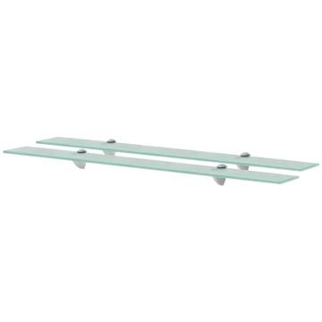 Stylish Floating Shelves 2 pcs Glass 90x10 cm - HipoMarket