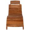 3 Piece Sunlounger Set with Tea Table - Solid Acacia Wood