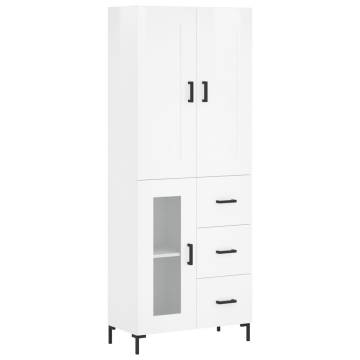 Highboard High Gloss White - Stylish Storage Solution