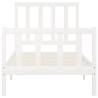 White Solid Wood Bed Frame 100x200 cm | Timeless Design