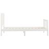 White Solid Wood Bed Frame 100x200 cm | Timeless Design