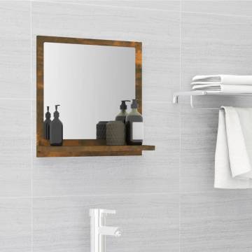 Bathroom Mirror Smoked Oak 40x10.5 cm | Stylish & Practical