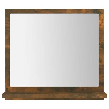 Bathroom Mirror Smoked Oak 40x10.5 cm | Stylish & Practical