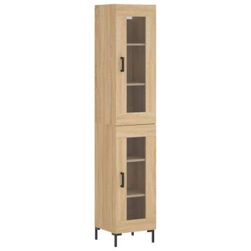 Stylish Highboard Sonoma Oak - 34.5x34x180 cm | Hipomarket