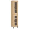 Stylish Highboard Sonoma Oak - 34.5x34x180 cm | Hipomarket