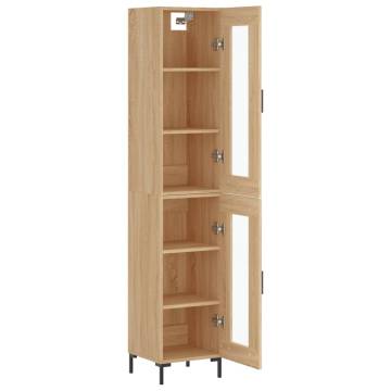 Stylish Highboard Sonoma Oak - 34.5x34x180 cm | Hipomarket