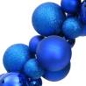 Blue Christmas Balls Garland - 175 cm Shatterproof Decor