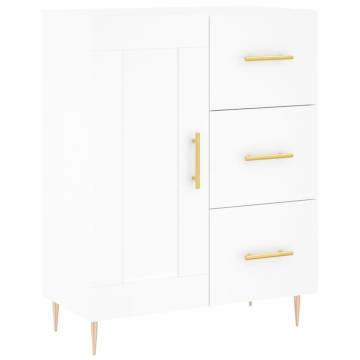 Stylish Highboard White - 69.5x34x180 cm Engineered Wood