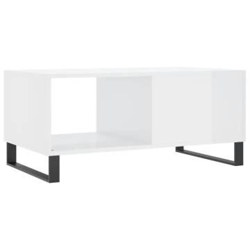 High Gloss White Coffee Table - Elegant & Stylish Design