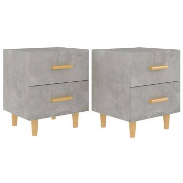 Concrete Grey Bed Cabinets - Scandinavian Style | HipoMarket