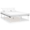 Bed Frame White Metal 160x200 cm Colour white Size 160 x 200 cm 