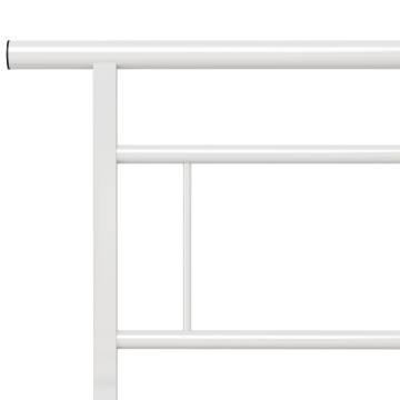 Elegant White Metal Bed Frame 160x200 cm - Hipomarket