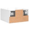 Wall-Mounted Bedside Cabinet High Gloss White - 35x35x20 cm