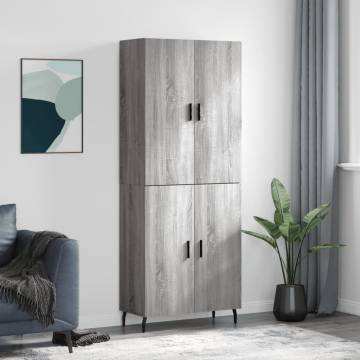 Highboard Grey Sonoma 69.5x34x180 cm - Stylish Storage Solution