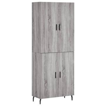 Highboard Grey Sonoma 69.5x34x180 cm - Stylish Storage Solution