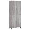 Highboard Grey Sonoma 69.5x34x180 cm - Stylish Storage Solution