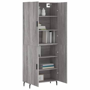 Highboard Grey Sonoma 69.5x34x180 cm - Stylish Storage Solution