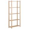 5-Tier Storage Rack - Solid Pinewood 80x28.5x170 cm