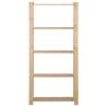 5-Tier Storage Rack - Solid Pinewood 80x28.5x170 cm