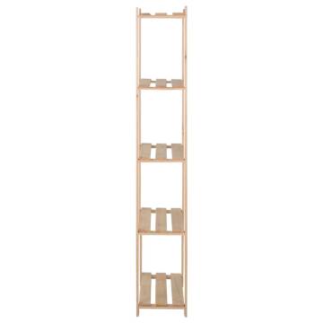 5-Tier Storage Rack - Solid Pinewood 80x28.5x170 cm