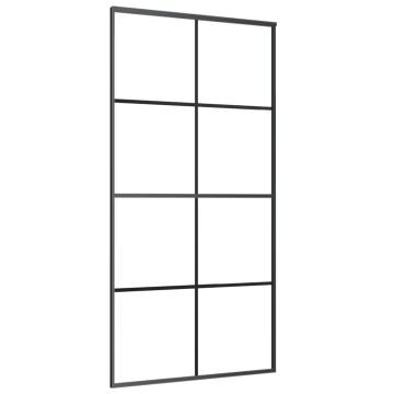 Sliding Door Black 102.5x205 cm ESG Glass & Aluminium