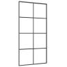 Sliding Door Black 102.5x205 cm ESG Glass & Aluminium